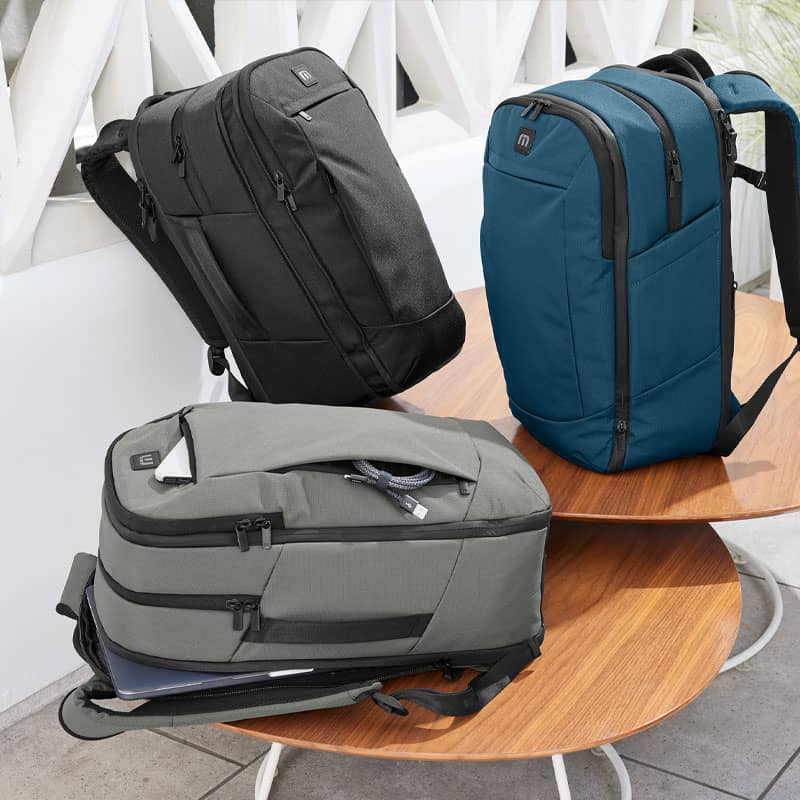 Custom embroidered TravisMathew bags and accessories